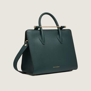 Strathberry Bottle Green Midi Tote